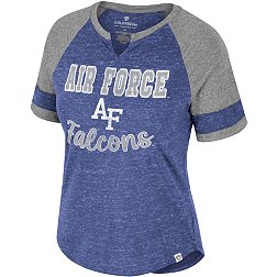 Colosseum Women's Air Force Falcons Blue V-Notch T-Shirt