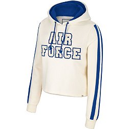 Colosseum Women's Air Force Falcons Cream Perfect Date Cropped Pullover Hoodie