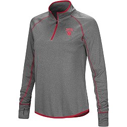 Colosseum Women's Houston Cougars Heather Charcoal 1/4 Zip Pullover