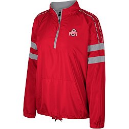 Colosseum Women's Ohio State Buckeyes Scarlet Make a Statement 1/4 Zip Pullover