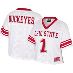 Colosseum Women's Ohio State Buckeyes White Cropped Jersey