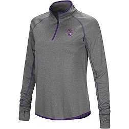 Colosseum Women's James Madison Dukes Heather Charcoal 1/4 Zip Pullover