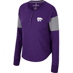 Colosseum Women's Kansas State Wildcats Purple Henley Long Sleeve T-Shirt