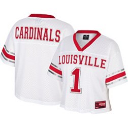 Colosseum Women's Louisville Cardinals White Cropped Jersey