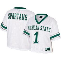 Colosseum Women's Michigan State Spartans White Cropped Jersey
