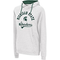 Colosseum Women's Michigan State Spartans White Pullover Hoodie