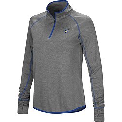 Colosseum Women's McNeese State Cowboys Heather Charcoal 1/4 Zip Pullover
