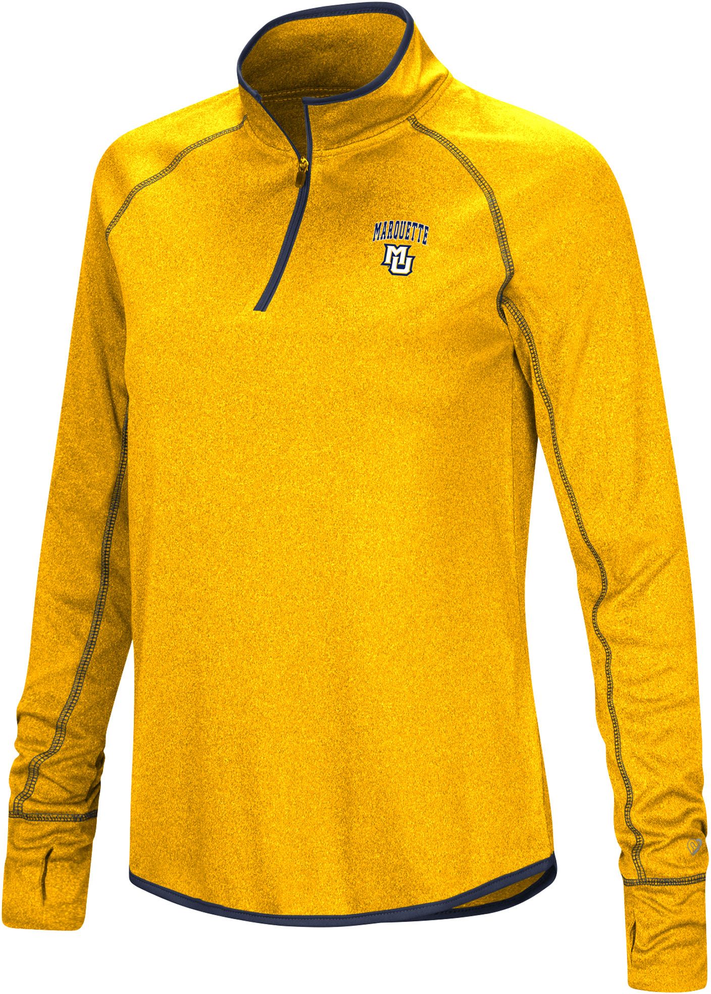 Colosseum Women's Marquette Golden Eagles Gold 1/4 Zip Pullover