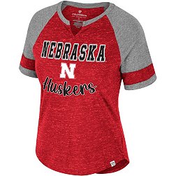 Colosseum Women's Nebraska Cornhuskers Scarlet V-Notch T-Shirt