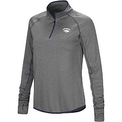 Colosseum Women's Nevada Wolf Pack Heather Charcoal 1/4 Zip Pullover