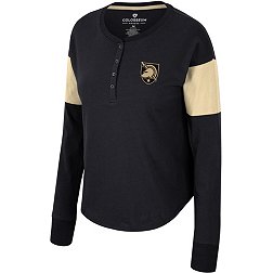 Colosseum Women's Army West Point Black Knights Army Black Henley Long Sleeve T-Shirt