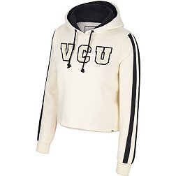 Colosseum Women's VCU Rams Cream Perfect Date Cropped Pullover Hoodie