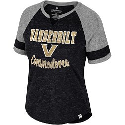 Colosseum Women's Vanderbilt Commodores Black V-Notch T-Shirt