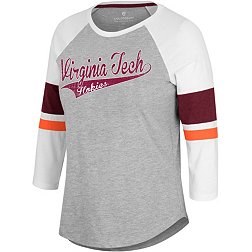 Colosseum Women's Virginia Tech Hokies Grey Softball 3/4 Sleeve T-Shirt