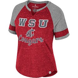 Colosseum Women's Washington State Cougars Crimson V-Notch T-Shirt