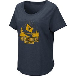 Colosseum Women's West Virginia Mountaineers Navy Official Fan T-Shirt