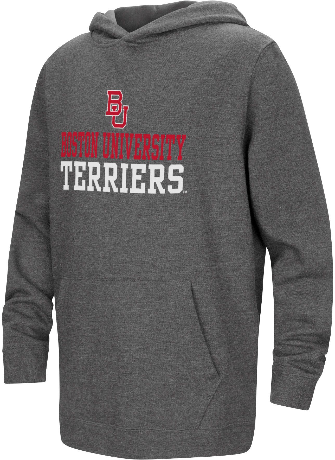 Colosseum Youth Boston Terriers Charcoal Pullover Hoodie