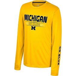 Colosseum Youth Michigan Wolverines Maize Zach Long Sleeve T-Shirt
