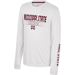Colosseum Youth Mississippi State Bulldogs White Zach Long Sleeve T-Shirt