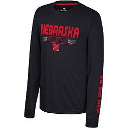 Colosseum Youth Nebraska Cornhuskers Black Zach Long Sleeve T-Shirt