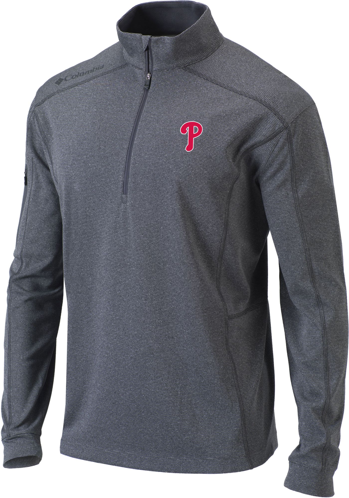 Columbia Men's Philadelphia Phillies Omni-Wick Shotgun 1/4 Zip Pullover