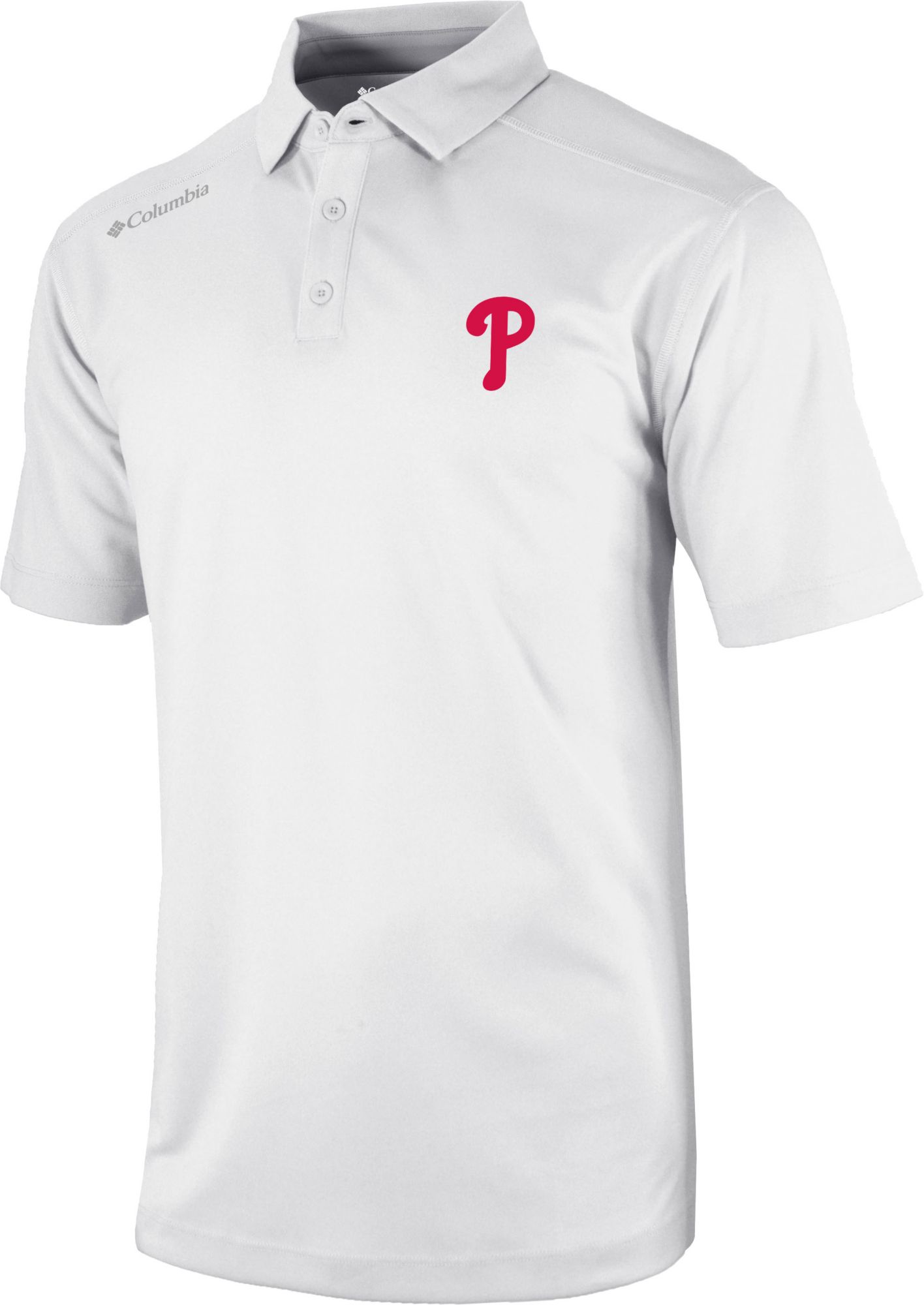Columbia Men's Philadelphia Phillies Omni-Wick Shotgun Polo