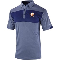 Houston Astros Columbia Colorblocked Tamiami Omni-Shade Button-Up