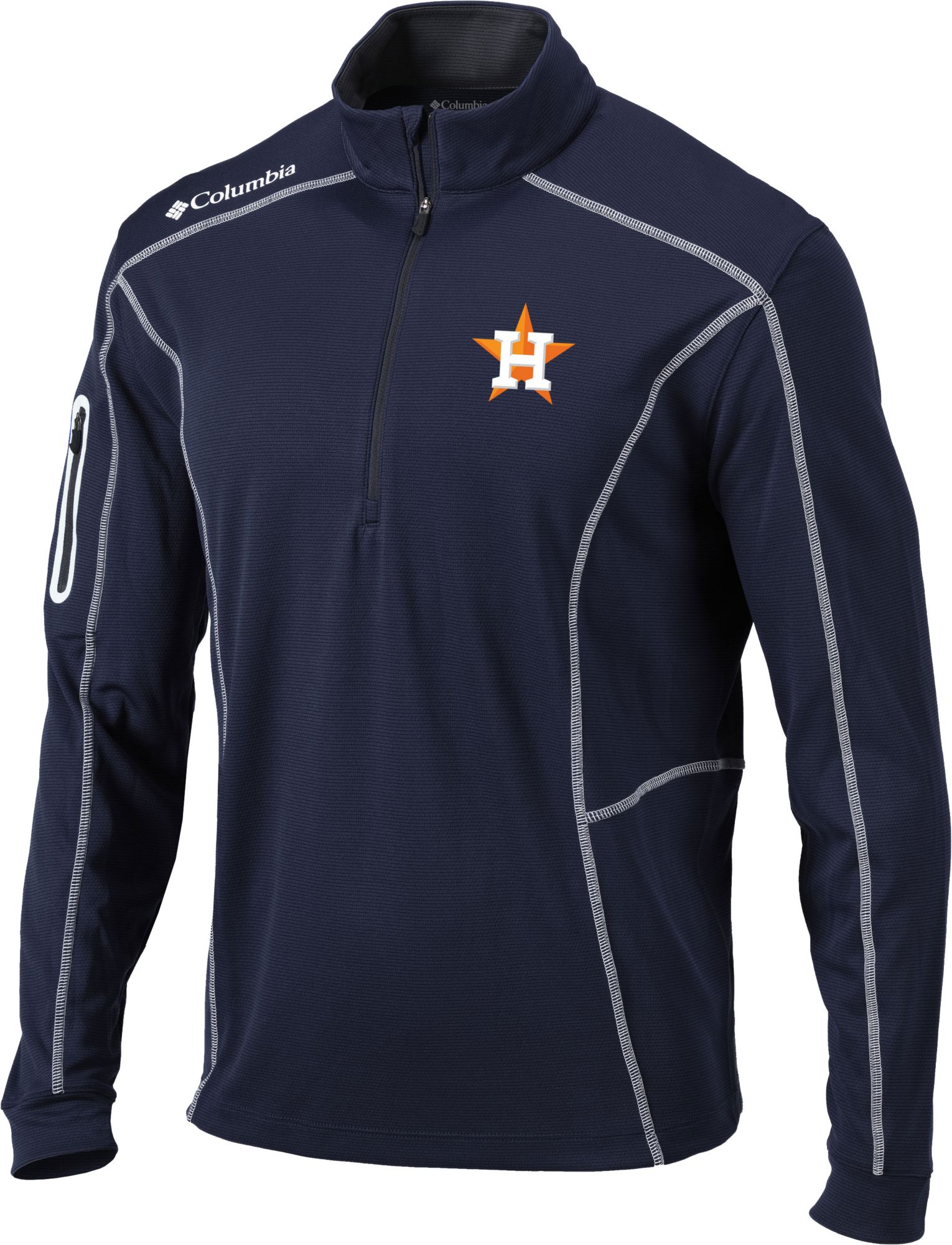 Columbia Men's Houston Astros Omni-Wick Shotgun 1/4 Zip Pullover