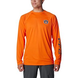 Columbia Men's Auburn Tigers Orange Terminal Tackle Long Sleeve Shirt