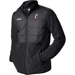 Columbia Men's Cincinnati Bearcats Black Basin Butte Full Zip Jacket