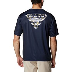 Columbia Men's Michigan Wolverines Blue Terminal Tackle T-Shirt