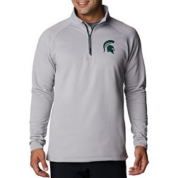 Columbia Men's Michigan State Spartans Grey PFG Terminal Tackle 1/4 Pullover Shirt