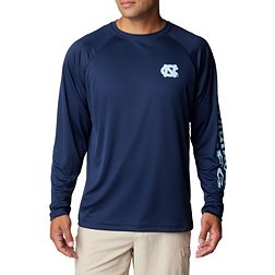 Columbia Men's North Carolina Tar Heels Carolina Blue Terminal Tackle Long Sleeve Shirt