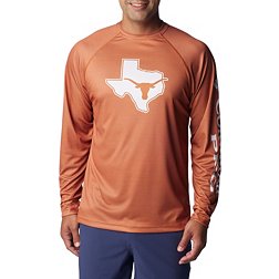 Columbia Men's Texas Longhorns Burnt Orange Heathered Terminal Tackle Long Sleeve T-Shirt