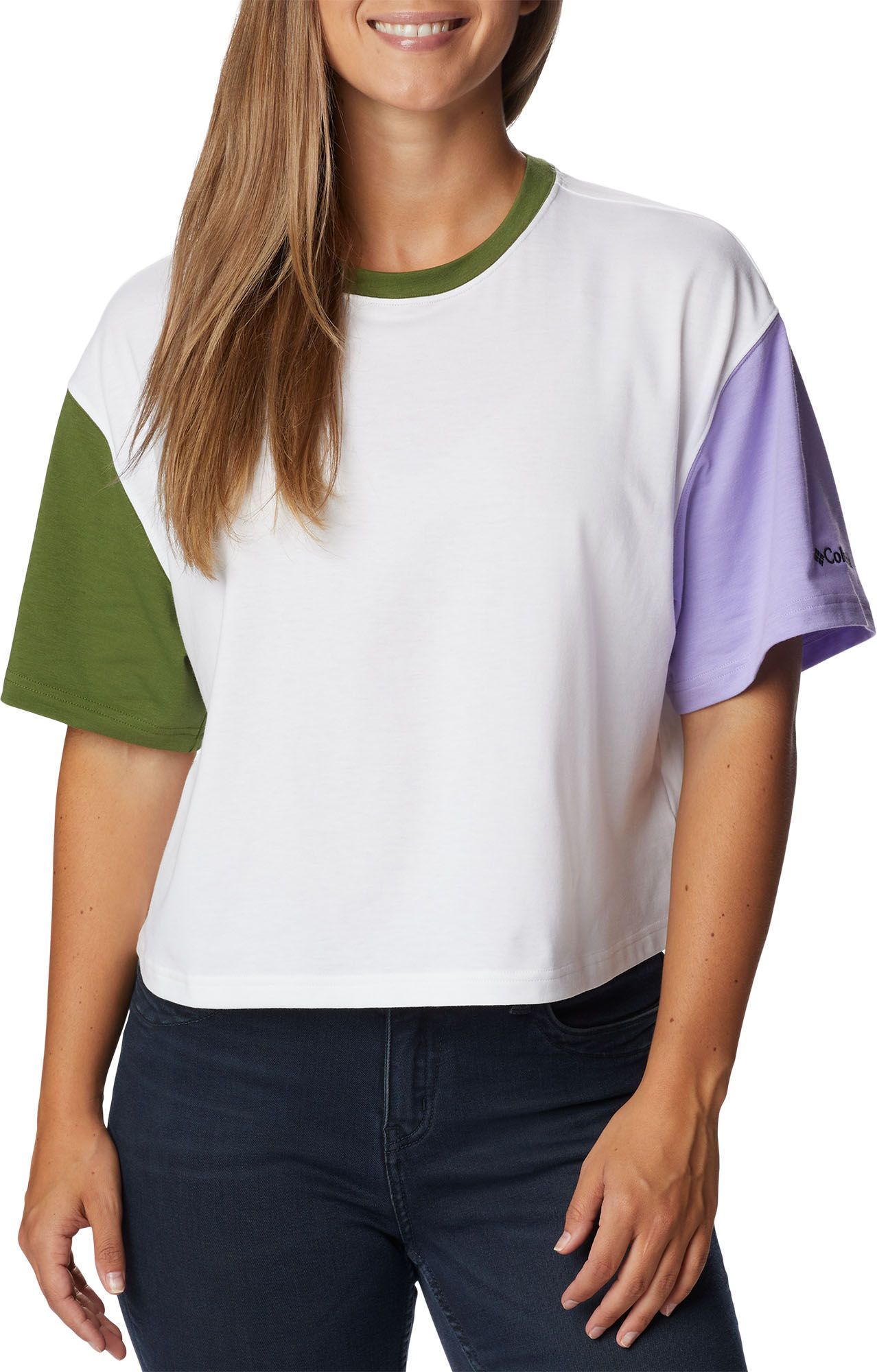 Columbia Adult Deschutes Valley Cropped Short Sleeve T-Shirt, Women