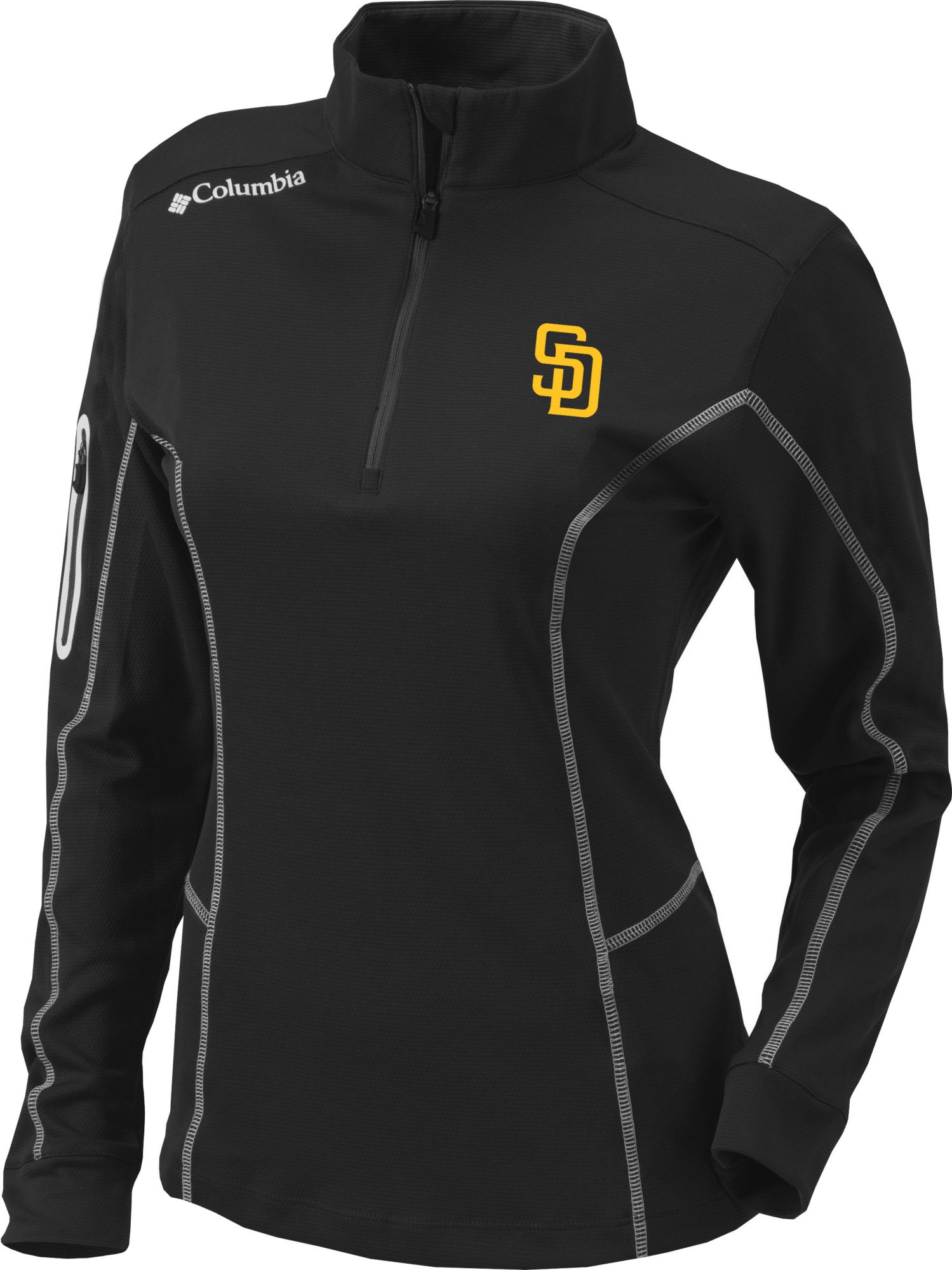 Columbia Women's San Diego Padres Omni-Wick Shotgun 1/4 Zip Pullover
