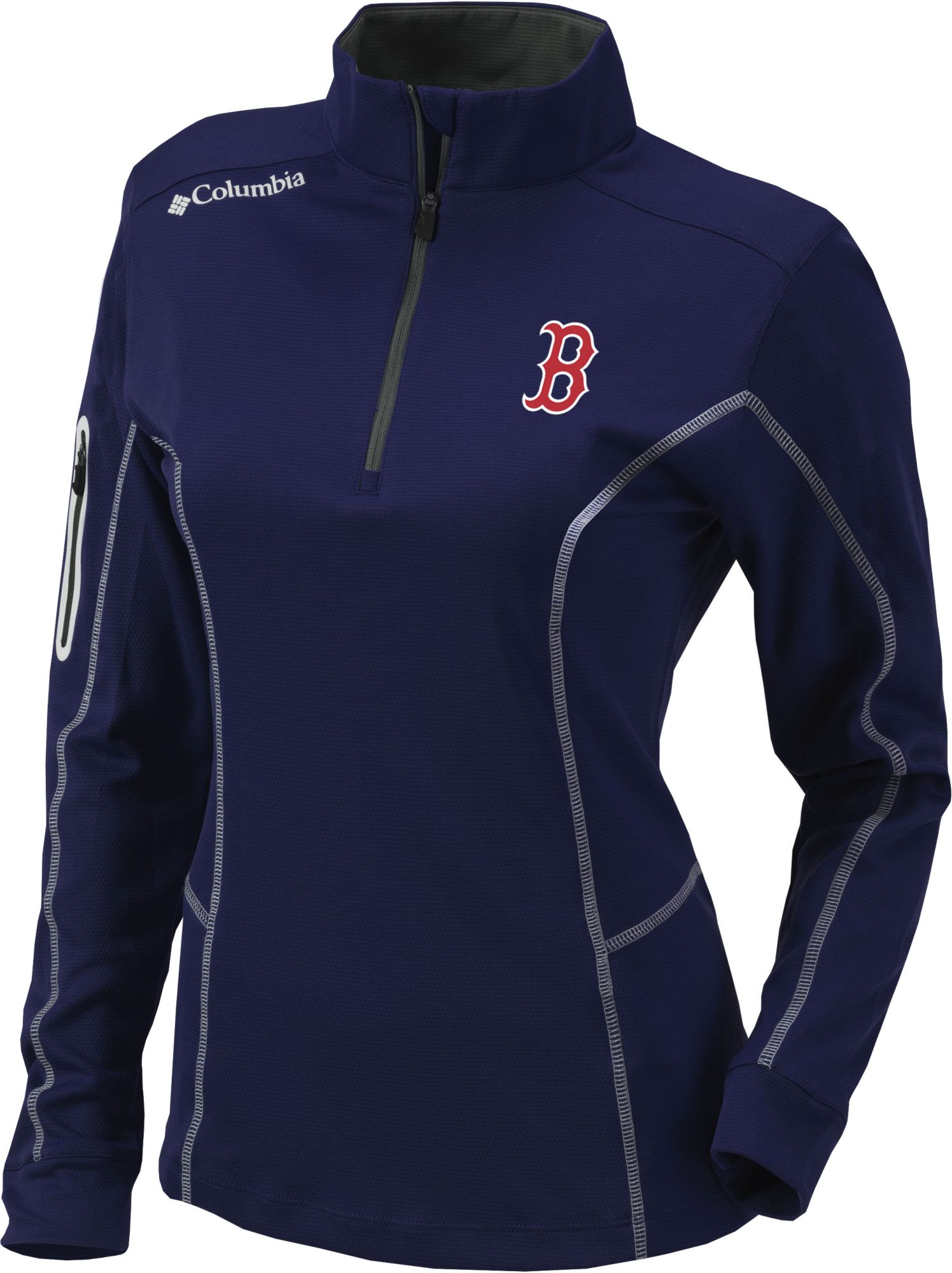 Columbia Women's Boston Red Sox Omni-Wick Shotgun 1/4 Zip Pullover
