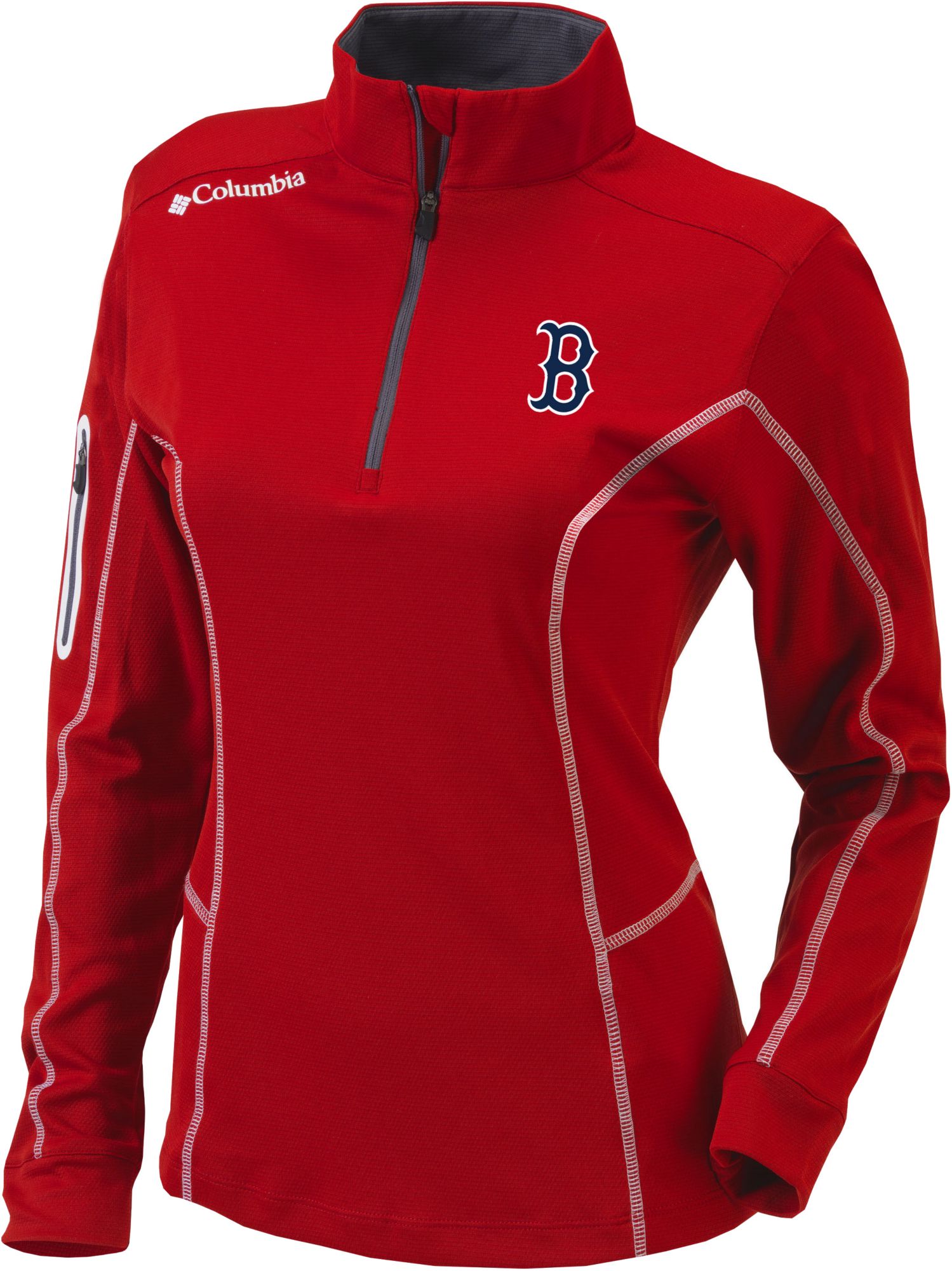 Columbia Women's Boston Red Sox Omni-Wick Shotgun 1/4 Zip Pullover