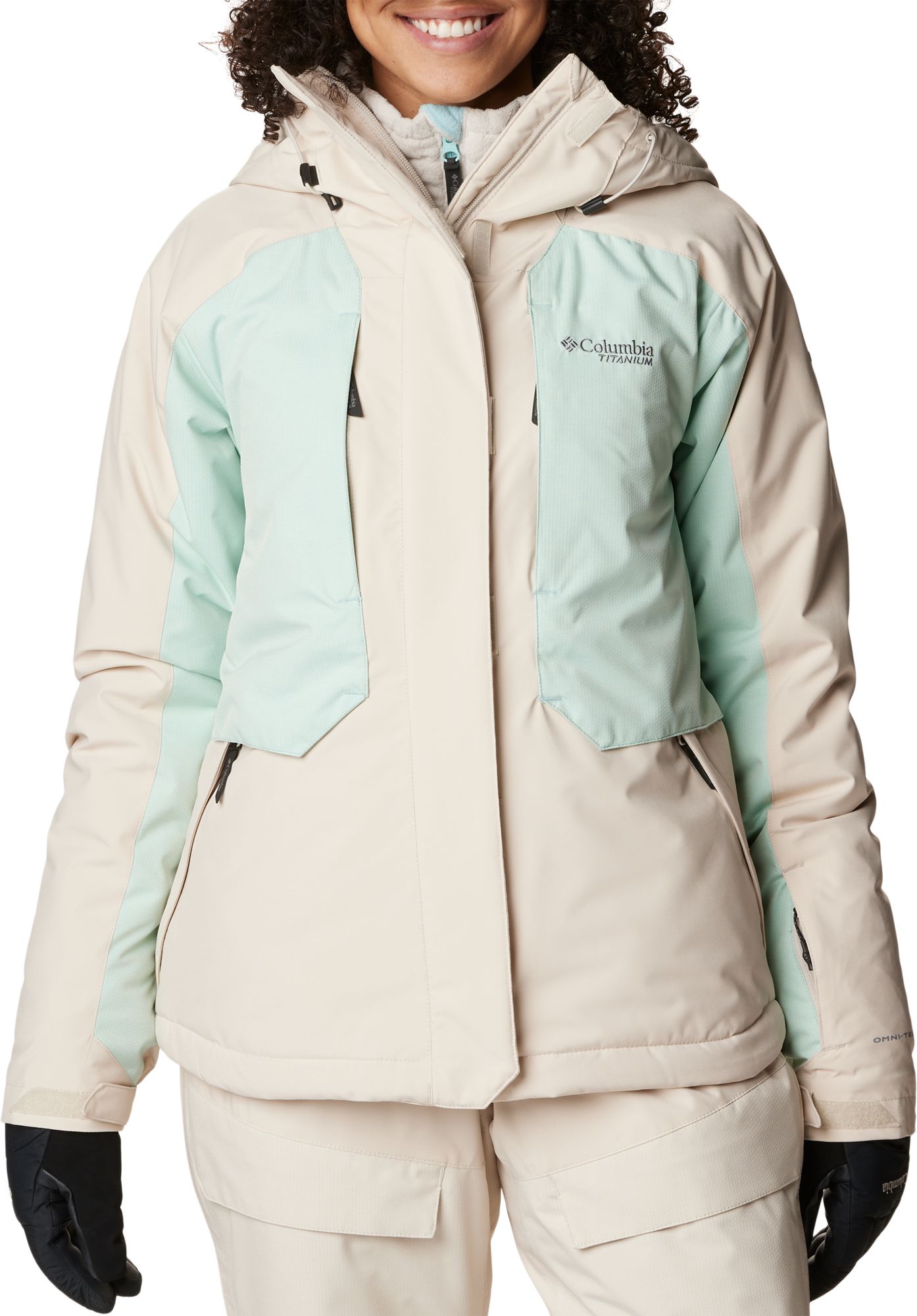Columbia Women's Highland Summit Jacket, XL, Dark Stone/Aqua Haze