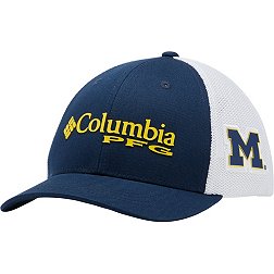 Columbia Youth Michigan Wolverines Blue PFG Mesh Fitted Hat