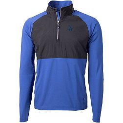Cutter & Buck Men's Los Angeles Dodgers Blue Eco Knit Stretch 1/4 Zip Pullover