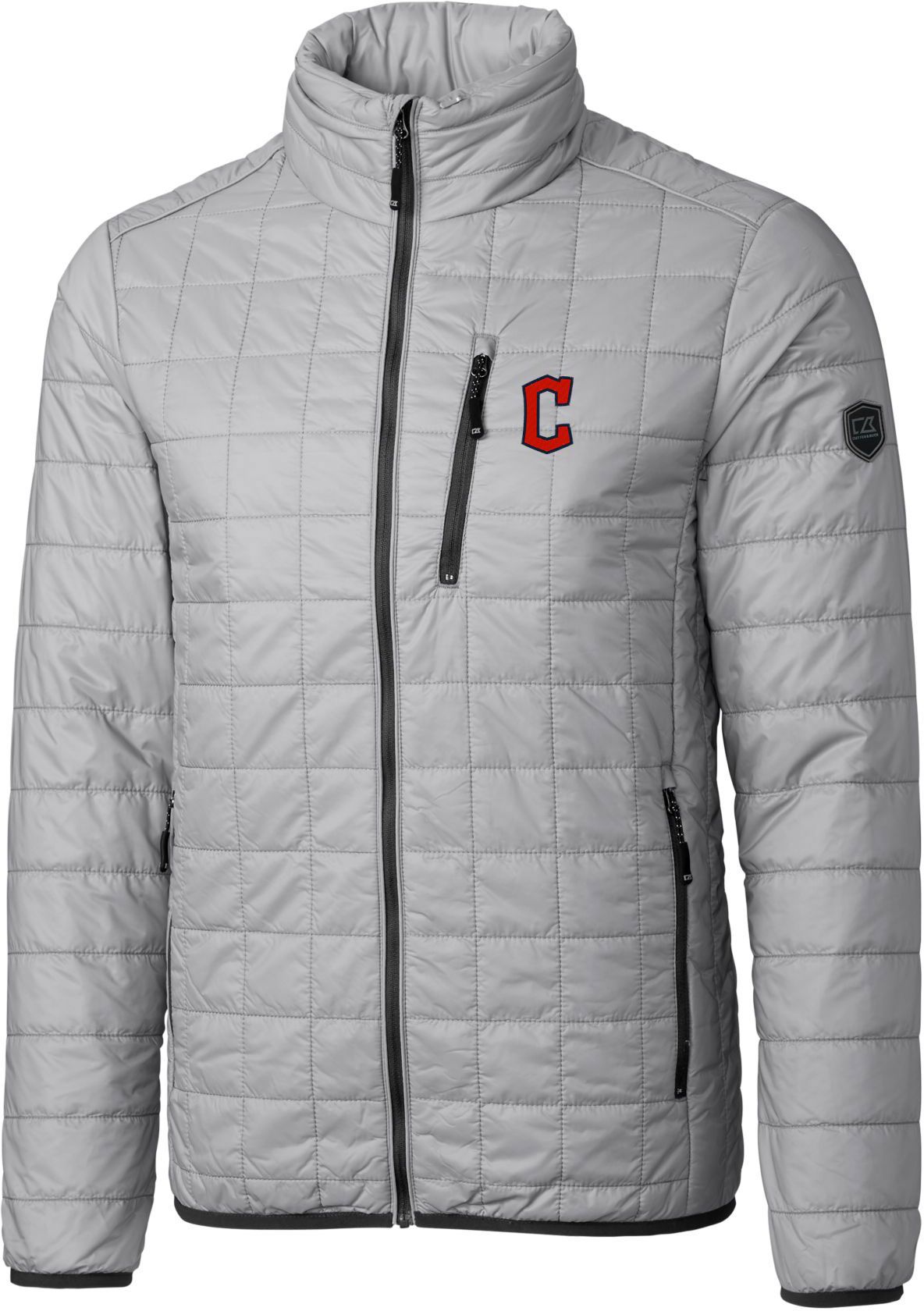 Cutter &amp; Buck Men's Cleveland Guardians Eco Insulated Full Zip Puffer Jacket