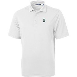 Cutter & Buck Men's Seattle Mariners White Virtue Eco Pique Polo
