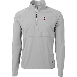 Cutter & Buck Men's Los Angeles Angels Polished Eco Knit Stretch 1/4 Zip Pullover