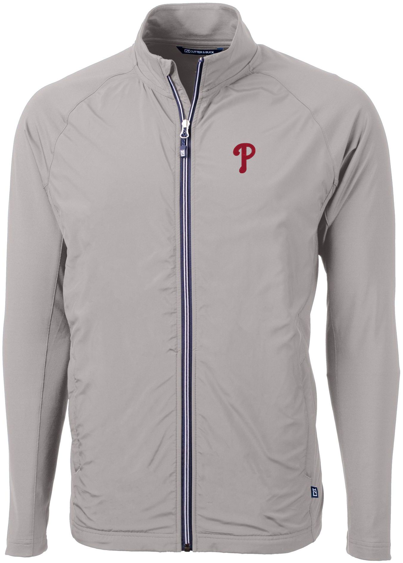 Cutter &amp; Buck Men's Philadelphia Phillies Polished Eco Knit Hybrid Jacket