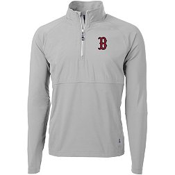 Cutter & Buck Men's Boston Red Sox Polished Eco Knit Stretch 1/4 Zip Pullover