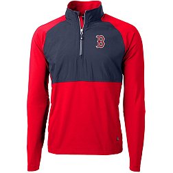 Cutter & Buck Men's Boston Red Sox Red Eco Knit Stretch 1/4 Zip Pullover