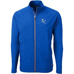 Cutter & Buck Men's Kansas City Royals Blue Eco Knit Hybrid Jacket