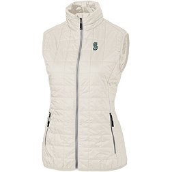 Cutter & Buck Women's Seattle Mariners Brown PrimaLoft® Eco Insulated Full Zip Puffer Vest