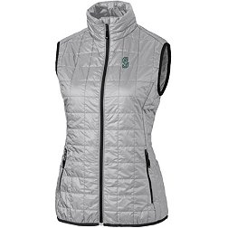 Cutter & Buck Women's Seattle Mariners Polished PrimaLoft® Eco Insulated Full Zip Puffer Vest